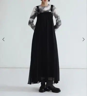 [ 새상품 ] LASUD 레이스업 디자인 오버롤 스커트 쉬폰 야마다야