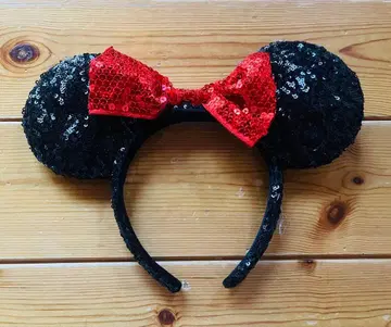 미니 마우스풍 스팽글 머리띠