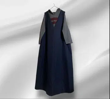 빅 사이즈! INDIVI/15호 오버롤 스커트/롱/네이비