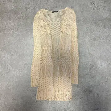 INGNI 아이보리 레이스 편직 가디건