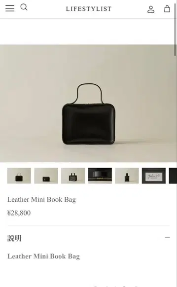 LIFESTYLIST 레더 미니 북 백