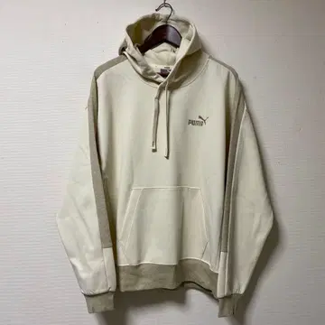 PUMA 후드 부착 후드티 L 베이지