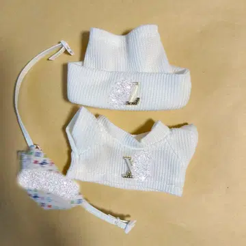 labubu 화이트 옷 갈아입기 의류 모자 백 3종 세트