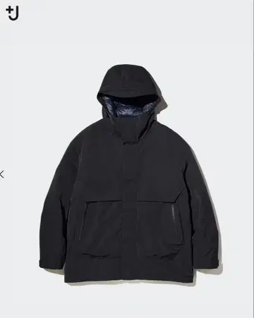 새상품급 유니클로 +J 하이브리드 다운 오버사이즈 파카 XS 사이즈 블랙