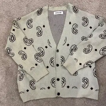 WHITELAND 페이즐리 무늬 가디건