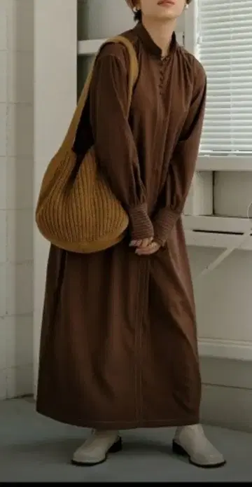 BAB 새상품 미사용 롱 원피스 브라운