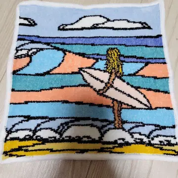 헤더 브라운 캔디 서프 손수건 페이러 화이트