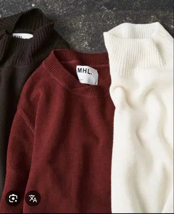 MHL. 레드 니트 긴팔 레드