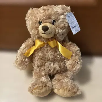 미사용 새상품 베이지 곰 모양 봉제 인형 럭색 포함
