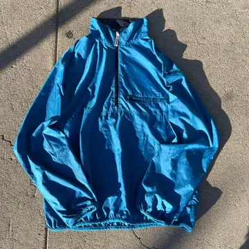 L.L. Bean 나일론 하프 지퍼 L 아웃도어 블루