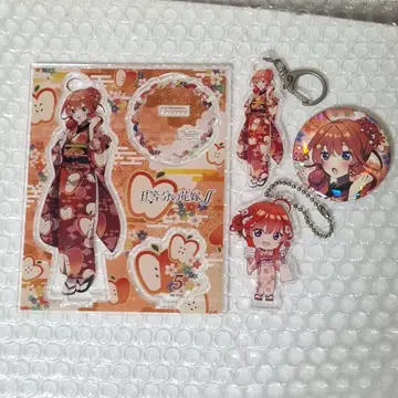 5등분의 신부 사츠키 아크릴 스탠드 캔뱃지 아크릴 키링 4점 세트