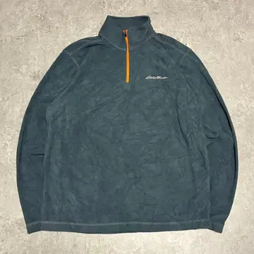 90s Eddie Bauer 하프 지퍼 작은 플리스 자켓 S