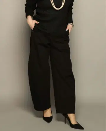 앙코키누 선택 가능한 인심 본딩 커비 팬츠 [ 블랙 L/67 ]