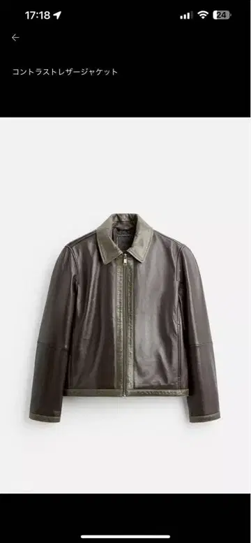 ZARA 대비 가죽 자켓