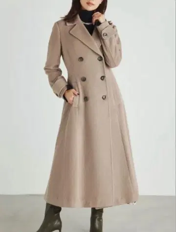 리엔다 베이지 롱 코트