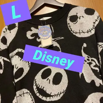 나이트메어 비포 크리스마스 잭 스켈링턴 니트 스웨터 화이트 블랙