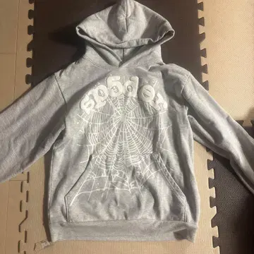 spooder 그레이 거미줄 후드티 S