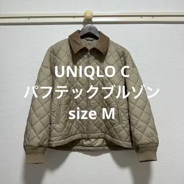 유니클로 UNIQLO C 퍼프 테크 블루종 베이지 M