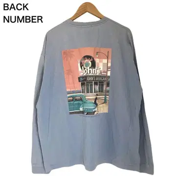 백넘버 프린트 거리 풍경 롱T 여성용 긴팔 T셔츠 둥근넥 L