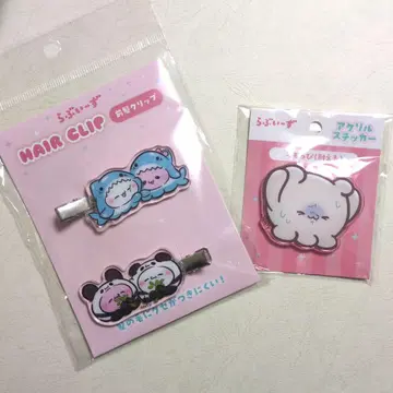 러브리즈 헤어 클립 앞머리 클립 아크릴 스티커 스모피