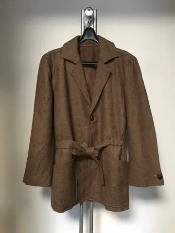 Beverly-hills 벨트 포함 브라운 자켓 M