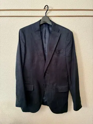 [ 레어 ] 나노 유니버스 스웨이드 자켓 네이비 46 사이즈