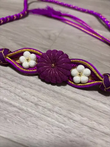 후리소데 허리띠 만수국 보라색