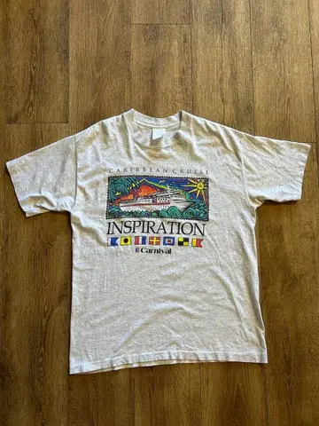 사이즈 L! CARIBBEAN CRUISE 싱글 스티치 T셔츠 90's
