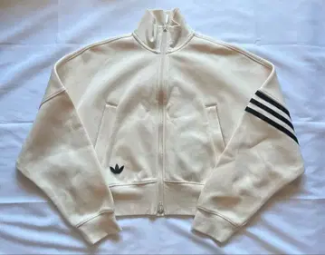 adidas Originals 트랙 자켓 아이보리 계열 숏 기장