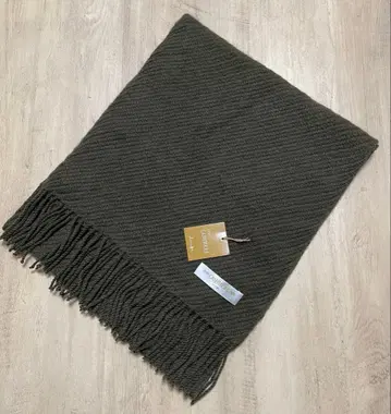 다나카 히사시 퓨어 캐시미어 100% 머플러 카키 그린