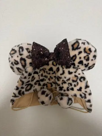 디즈니 레오파드 무늬 팬캡 미니 브라운