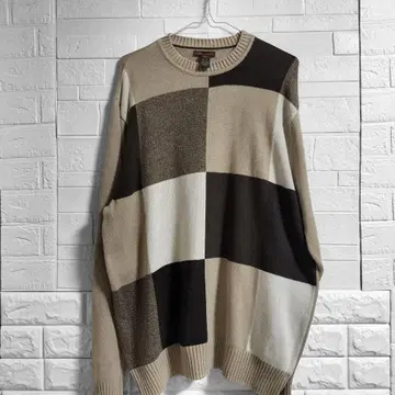 구제 90s DOCKERS 체크 코튼 니트 다커스