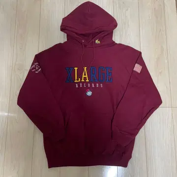 XLARGE 와인 레드 레드 후드티 M 사이즈