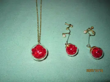 테라리움 주얼리 펜던트 & 양쪽 귀걸이 세트