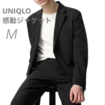 유니클로 UNIQLO 감동 자켓 스트레치 테일러드 자켓 블랙 M