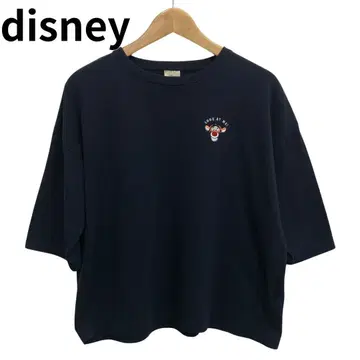 디즈니 티거 T셔츠 원포인트 반팔 여성용 프린트 면 L