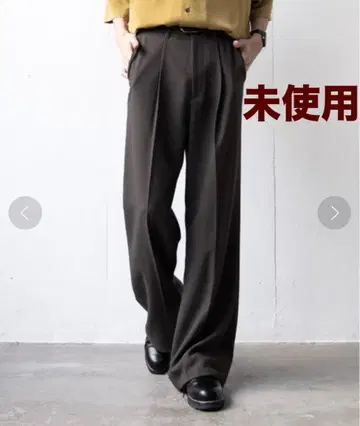 Casper John ] 페이드 컬러 플레어 슬랙스 차콜 그레이