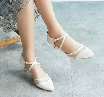 Thevon. ( 제본 ) [ 포멀 ] 시어 메쉬 절개 펌프스