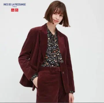 이네스 유니클로 콜라보 코듀로이 테일러드 자켓