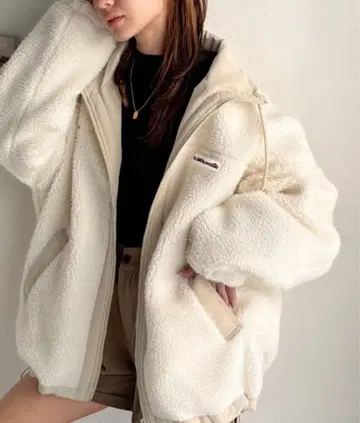 Java 충전솜 보아 블루종 M 화이트