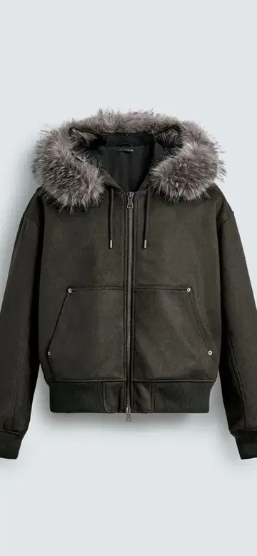 ZARA 페이크 스웨이드 퀼팅 자켓