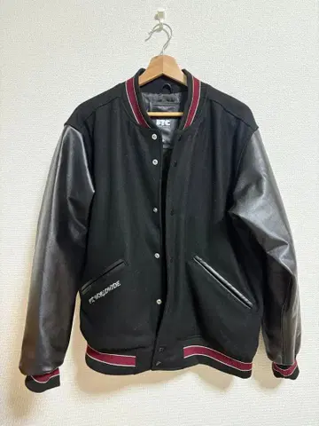 FTC 바시티 자켓 M 블랙/레드