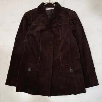 벨로아 벨벳 테일러드 자켓 빅 사이즈 17호 브라운