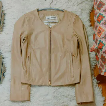 [ Bark Tannage ] 램 가죽 숏 자켓 (베이지)