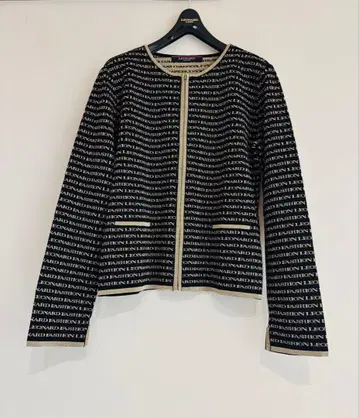 LEONARD 최근 노카라 자켓 가디건 40