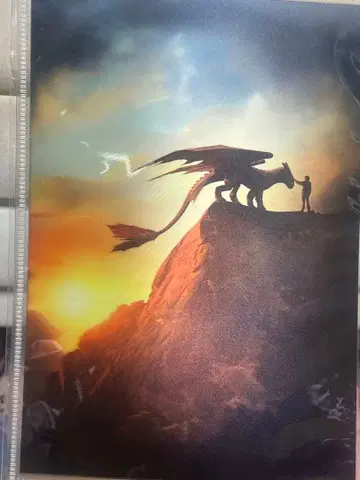 드래곤 길들이기 실루엣 A4 클리어 파일