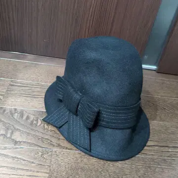 GAP 블랙 울 100% 햇 리본 포함 새상품 S/M