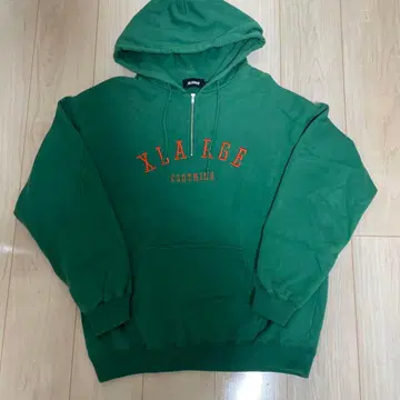 엑스라지 그린 후드티 하프 지퍼