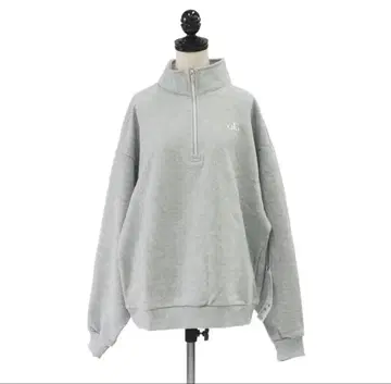 그레이 하프 지퍼 맨투맨 트레이닝복