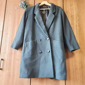 [ MORPHEE ] 캐시미어 울 피코트 이탈리아제 터콰이즈 블루